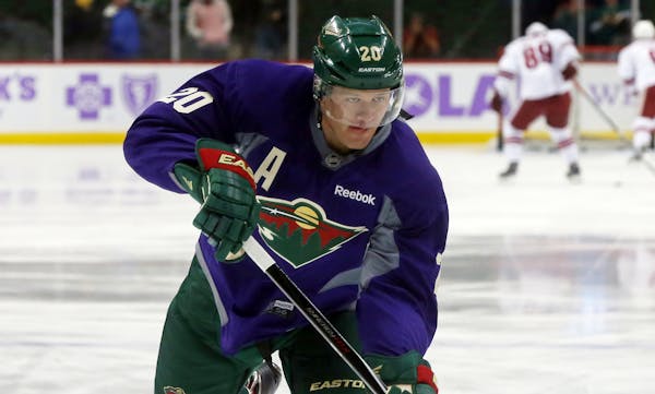Wild defenseman Ryan Suter returned to the ice Monday, trying to get his skating legs back after enduring a bout with the mumps.