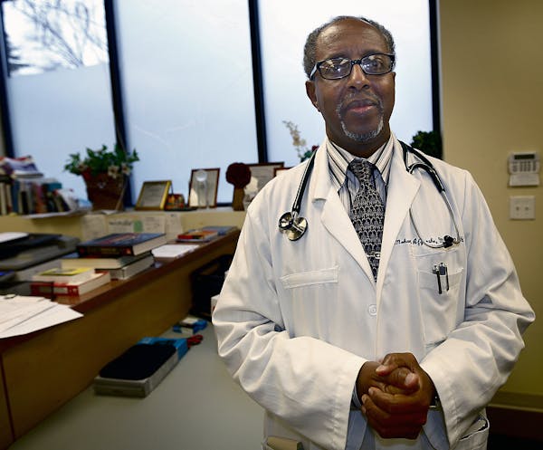 seeking relief: Dr. Mohamud Afgarshe, at his clinic, the Gargar Clinic & Urgent Care in Minneapolis, is one of the people being sued over alleged issu