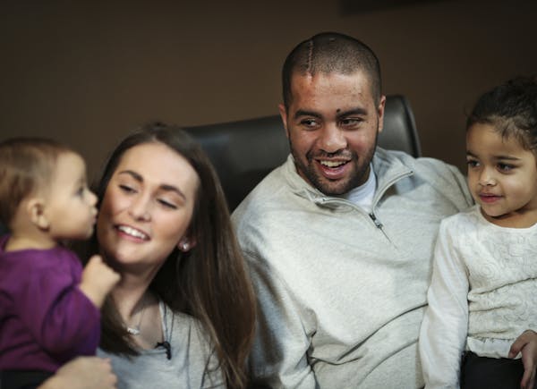 Isaac Kolstad and his family last month.