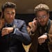 This image released by Columbia Pictures - Sony shows James Franco, left, and Seth Rogen in a scene from the "The Interview." (AP Photo/Columbia Pictu