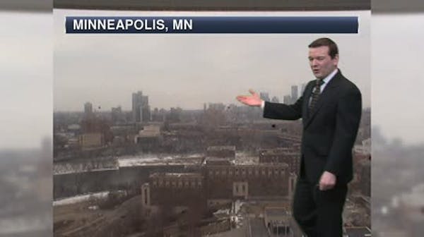 Evening forecast: Warm night, chance of flurries Weds.