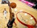 West Team�s Russell Westbrook, of the Oklahoma City Thunder, goes up for the basket during the second half of the NBA All-Star basketball game, Sund