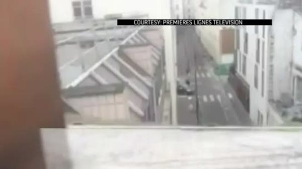 Amateur video captures Paris terror attack