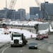 FILE - In this Dec. 2, 2014, file photo, construction continues on Interstate 35E in St. Paul. Minnesota has the nation’s fifth-largest highway syst