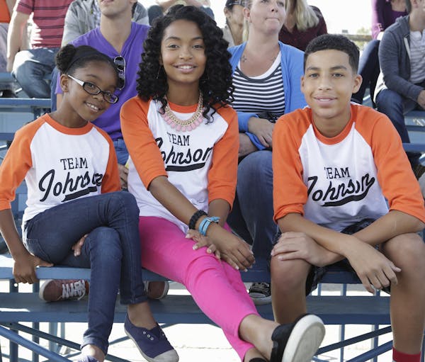 “Black-ish” star and Minnesota native Yara Shahidi, center, with on-screen siblings Marsai Martin and Marcus Scribner.