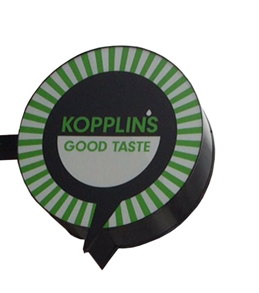 Sign from Kopplin’s Coffee.
