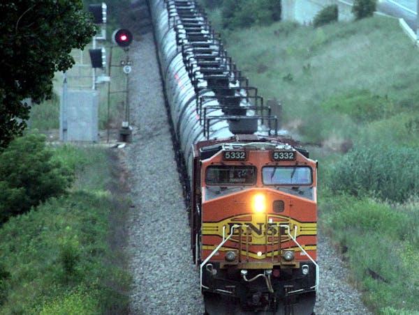 BNSF Railway, the largest hauler of crude oil from North Dakota, said Monday that it has cut the speed of Bakken oil trains through the Twin Cities to