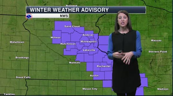 Afternoon forecast: 3-6" of snow for metro and SE Minn.