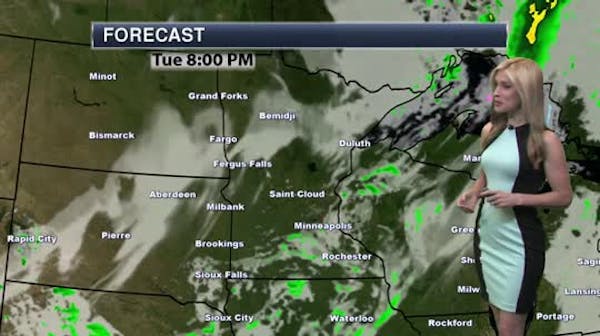 Evening forecast: Scattered showers
