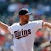 Twins pitcher Mike Pelfrey throws during the first inning. ] Mark Vancleave - mark.vancleave@startribune.com * The Minnesota Twins play the Chicago Wh