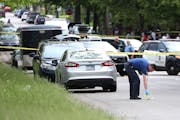 Minneapolis Police investigated the scene of a shooting Monday afternoon. ] Mark Vancleave - mark.vancleave@startribune.com * A shooing left one man d