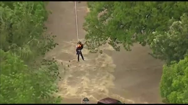 People rescued by helicopter in north Texas