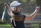 Bloomington Jefferson junior shortstop Linnea Carlyle followed through with her swing during batting practice Friday. (Aaron Lavinsky, Star Tribune)