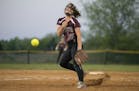 Anoka sophomore Amber Elliott pitches to St. Francis.] BRIDGET BENNETT SPECIAL TO THE STAR TRIBUNE • bridget.bennett@startibune.com Anoka took on St