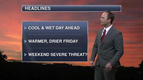 Morning forecast: Rain much of today