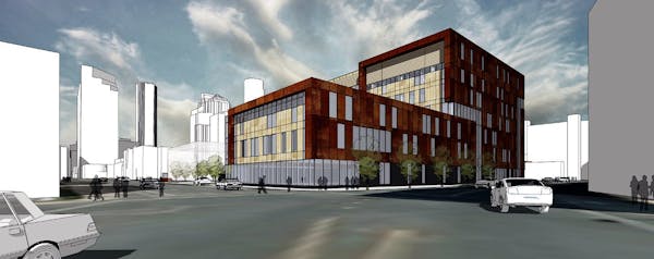The new Ambulatory Outpatient Specialty Center planned for a site across 8th Street from the Hennepin County Medical Center