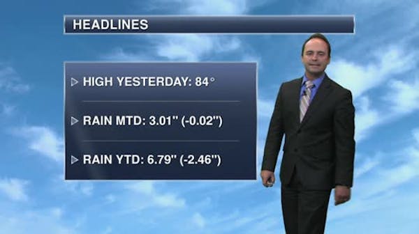 Morning forecast: Showers and thunderstorms