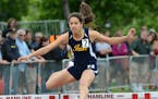 Rachel Schow ran in the 300- and 100-meter hurdles at the Class 2A state meet and placed eighth and third, respectively. She'll run at the U as a Goph