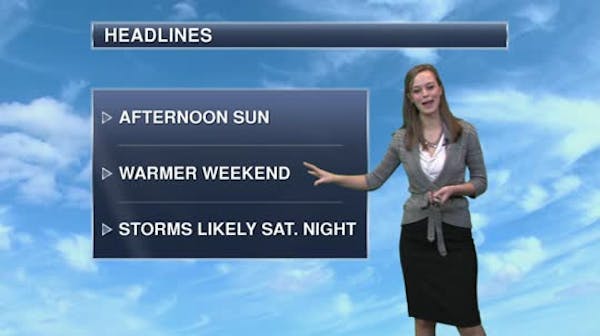 Afternoon forecast: Sun to replace the gloom