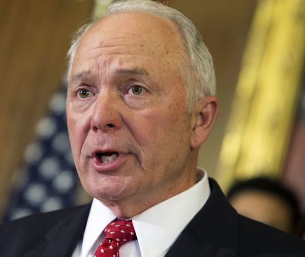 FILE - In this May 7, 2014 file photo, Rep. John Kline, R-Minn. speaks during a news conference on Capitol Hill in Washington. Defying a veto threat b