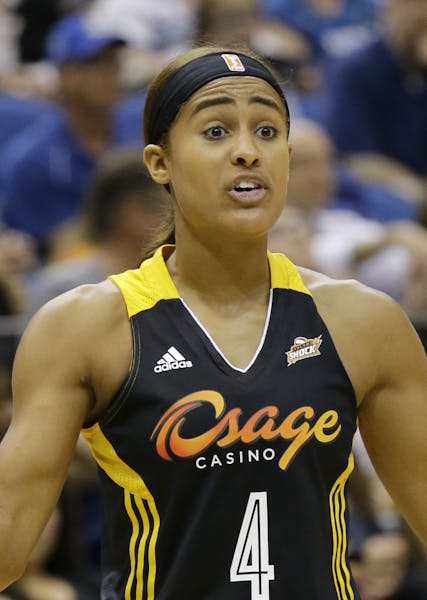 Skylar Diggins runs the Shock offense, averaging 15.7 points and 4.5 assists.