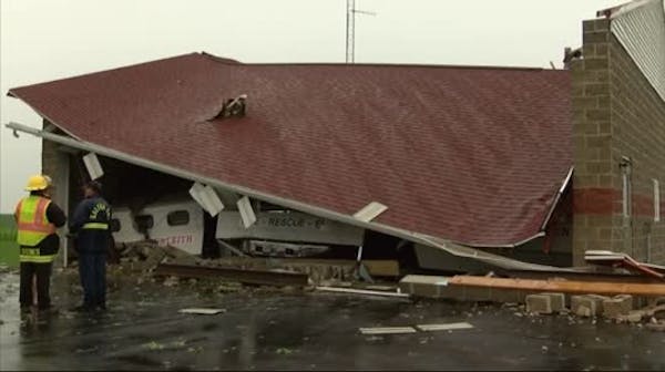 Storms hit Midwest, destroy fire station