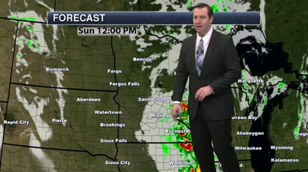 Forecast: Thunderstorms possible in late afternoon