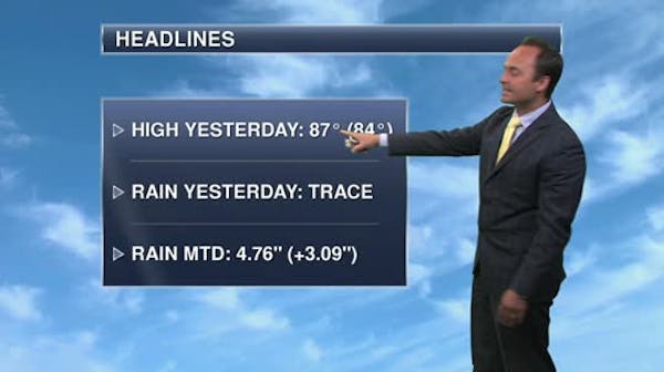 Morning forecast: Mostly sunny, low 80s, humid