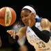 Lynx guard Maya Moore passed the ball out for a fast break during the first half of Friday's win over the Sky.