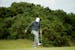 Jordan Spieth reacted after missing a putt on the eighth green during the third round of the British Open on Sunday. He rebounded by taking only 10 pu