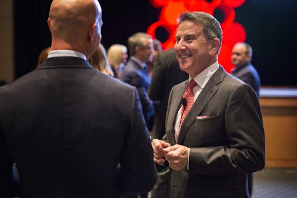 Brian Cornell, the CEO of Target, mingles before speaking at Target's annual Marketing Partner Summit at the Minneapolis Convention Center on Tuesday,