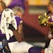 Vikings tackle Phil Loadholt was carted from Saturday night’s preseason game against Tampa Bay in the first quarter after injuring an Achilles' tend