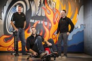 Co-founders Tom Cusciotta and Grant Johnson, left and center, and Chief Operating Officer Joe Hurd are all under 45.
