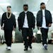 (L to R) MC Ren (ALDIS HODGE), DJ Yella (NEIL BROWN, JR.), Eazy-E (JASON MITCHELL), Ice Cube (O'SHEA JACKSON, JR.) and Dr. Dre (COREY HAWKINS) in "Str