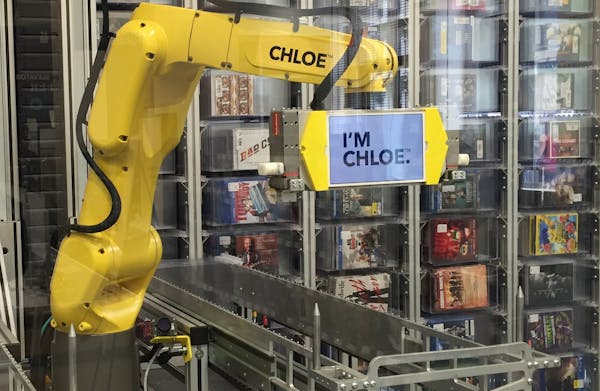 Chloe is the name of the arm within the kiosk at the Manhattan Best Buy where the company is testing out its abilities and customers' reaction to it.