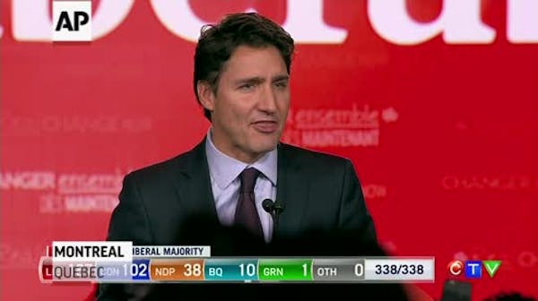 Justin Trudeau elected Canadian Prime Minister