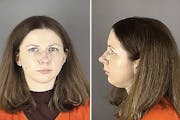 This undated photo provided by the Hennepin County Jail, shows a booking mug of Carrie Pernula. The suburban Minneapolis woman is accused of sending a