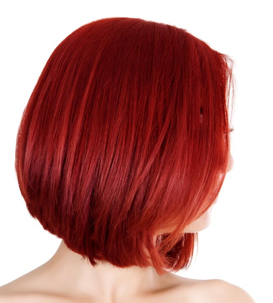 IStock woman with bright red hair photo