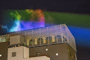 In 2014, the team of artists did a test run and projected lights onto the steam plume at District Energy in St. Paul.