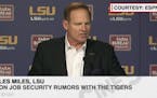 Les Miles discusses job security rumors at LSU