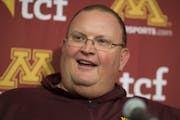 Tracy Claeys during a press conference at the University of Minnesota in Minneapolis, Minn., on October 28, 2015.