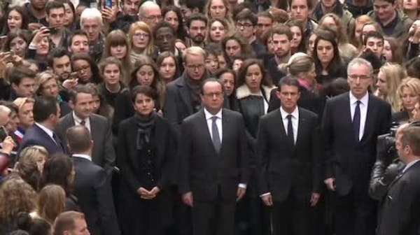 Minute of silence held across Paris