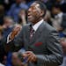 Assistant coach Sam Mitchell filled in for Flip Saunders, who was absent due to illness. Mitchell was the NBA Coach of the Year with the Raptors in 20