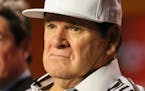 In this Sept. 21, 2015, file photo, former Cincinnati Reds player and manager Pete Rose taped a segment for Miami Television News on the campus of Mia