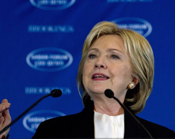 Democratic presidential candidate Hillary Clinton speaks at Saban Forum 2015 in Washington, Sunday, Dec. 6, 2015. (AP Photo/Jose Luis Magana)