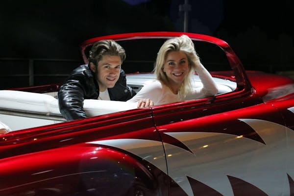 Aaron Tveit and Julianne Hough rehearsed for "Grease: Live!"