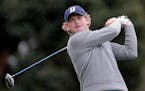 Brandt Snedeker watched his tee shot on the 18th hole during the final round of the Farmers Insurance Open golf tournament in San Diego on Sunday. Rai