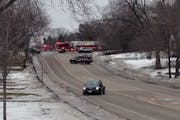 Officials closed off the road near 86th Street and I-35W in Bloomington to check out a gas leak.