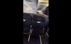 Raw: Inside of plane after explosion forces landing