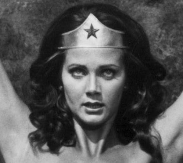 Lynda Carter stars in the title role of the 1970s television show “Wonder Woman.”